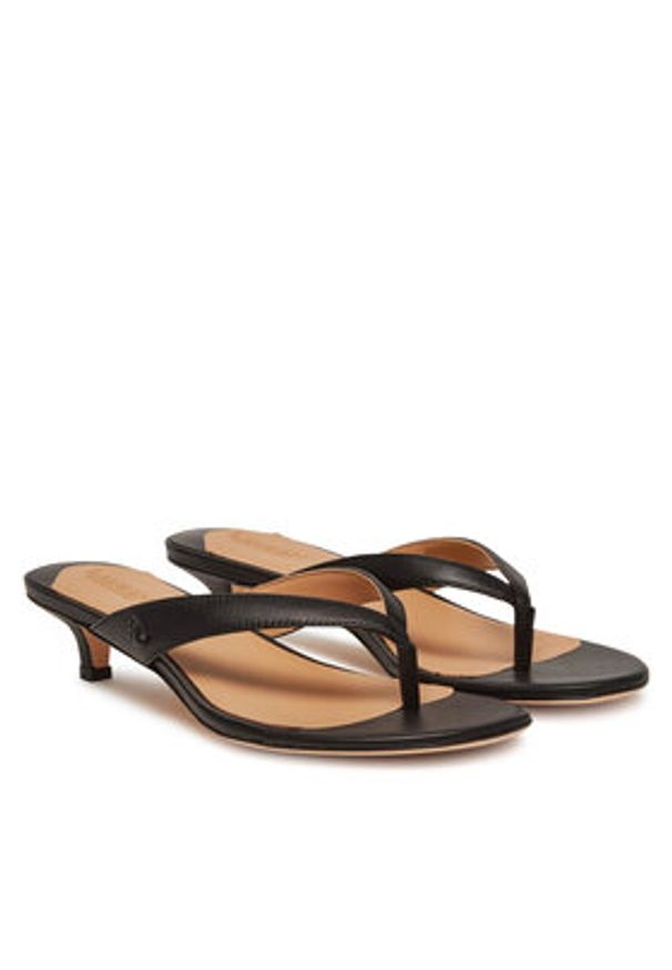 Lauren Ralph Lauren - LAUREN RALPH LAUREN Japonki Francesca 802966841001 Czarny. Kolor: czarny. Materiał: skóra