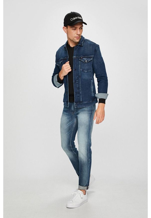 TOMMY HILFIGER - Tommy Hilfiger - Sweter. Okazja: na co dzień. Kolor: czarny. Materiał: dzianina. Styl: casual