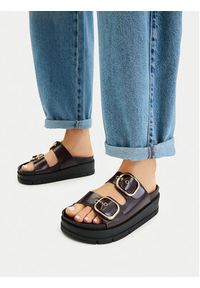 DeeZee Klapki CEO-HY62273-2 Bordowy. Kolor: czerwony. Materiał: materiał #2