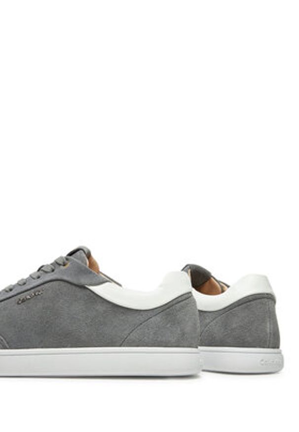 Calvin Klein Sneakersy Cupsole Lace Up - Sue HW0HW02436 Szary. Kolor: szary. Materiał: zamsz, skóra