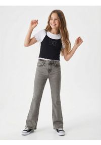 Sinsay - Jeansy flare z efektem sprania - szary. Kolor: szary #1