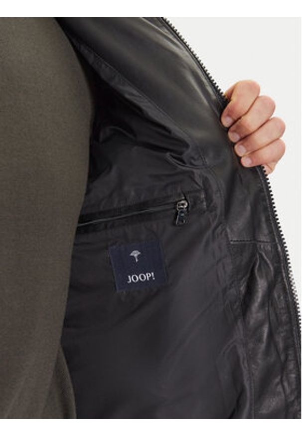 JOOP! Kurtka skórzana 17 Loman 80000852 Czarny Regular Fit. Kolor: czarny. Materiał: skóra