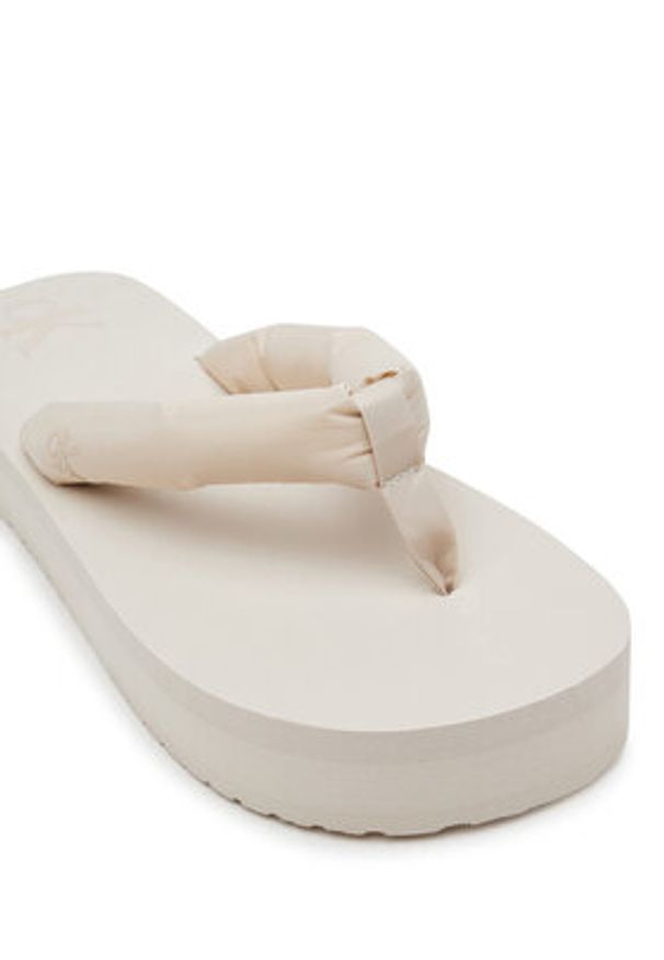 Calvin Klein Jeans Japonki Beach Sandal Flatform Ttxr Satin YW0YW01723 Beżowy. Kolor: beżowy. Materiał: materiał