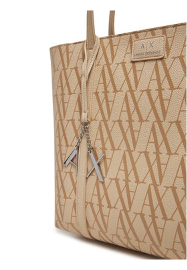 Armani Exchange Torebka XW001199 AF15325 F8035 Beżowy. Kolor: beżowy. Materiał: skórzane