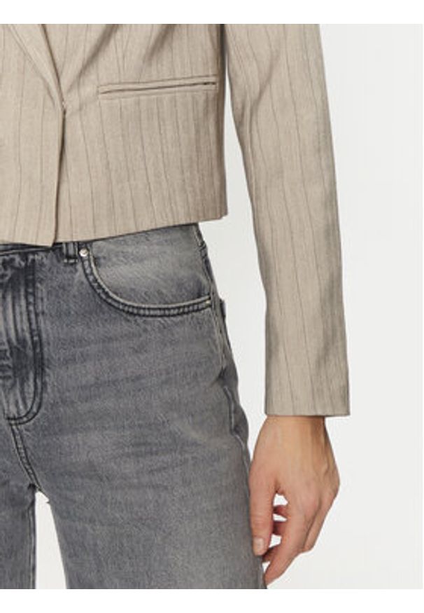 Vero Moda Marynarka Eli 10319629 Beżowy Cropped Fit. Kolor: beżowy. Materiał: syntetyk