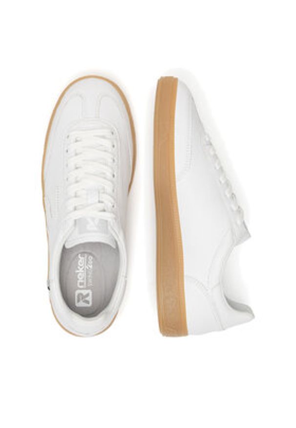 Rieker Revolution Lifestyle Sneakersy W2200-80 Biały. Kolor: biały. Materiał: skóra