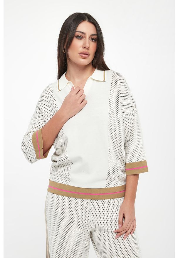 Sportalm - Polo damskie z krótki rękawem SPORTALM. Typ kołnierza: polo. Długość rękawa: krótki rękaw. Długość: krótkie