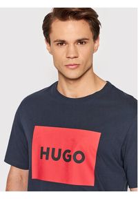 Hugo T-Shirt Dulive222 50467952 Granatowy Regular Fit. Kolor: niebieski. Materiał: bawełna #5