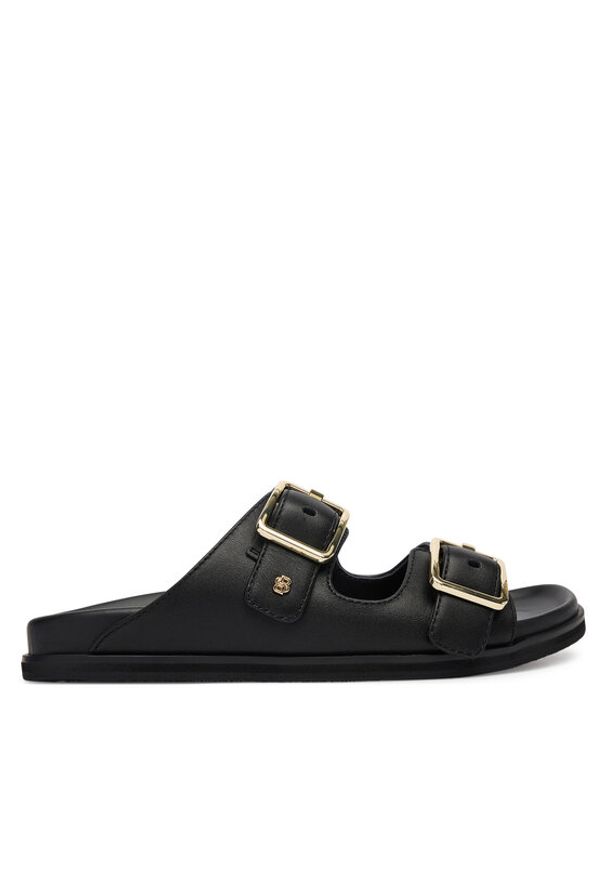 BOSS Klapki Freyah 50563376 Czarny. Kolor: czarny. Materiał: skóra