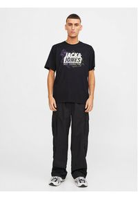 Jack & Jones - Jack&Jones T-Shirt Map Logo 12252376 Czarny Standard Fit. Kolor: czarny. Materiał: bawełna #5