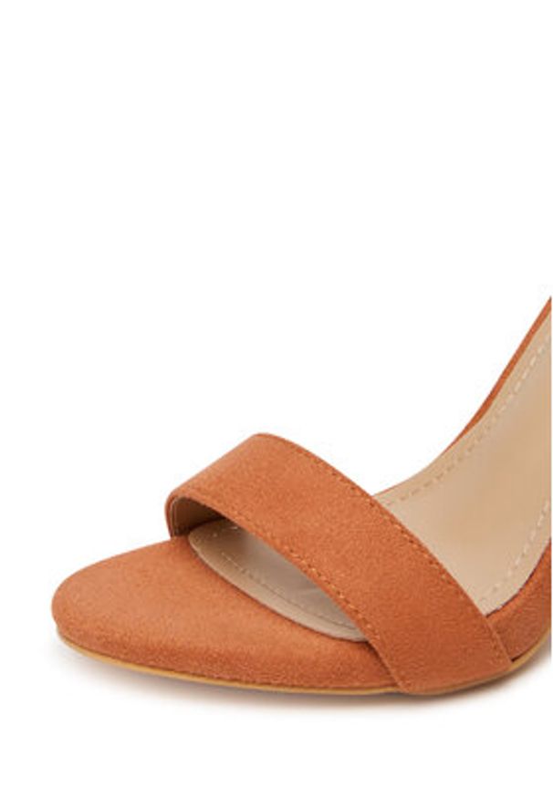 DeeZee Sandały E998-4 Pomarańczowy. Kolor: pomarańczowy. Materiał: materiał