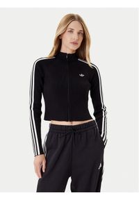 Adidas - adidas Bluza adicolor 3-Stripes JY2597 Czarny Slim Fit. Kolor: czarny. Materiał: wiskoza