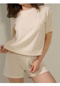 Sinsay - Piżama dwuczęściowa - kremowy. Kolor: kremowy #1