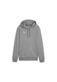 Bluza damska z kapturem Puma TeamGoal. Typ kołnierza: kaptur. Kolor: szary. Materiał: dresówka