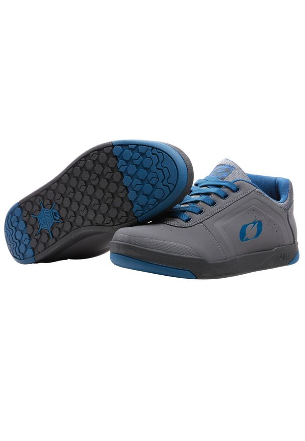 O'NEAL - Buty MTB O'Neal PINNED PRO FLAT Pedal Shoe V.22 gray/blue 44. Kolor: niebieski, wielokolorowy, szary