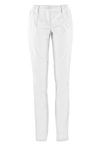 Spodnie chino ze stretchem bonprix biały. Kolor: biały. Materiał: bawełna #1
