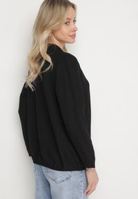 Born2be - Czarna Koszula z Podwijanymi Rękawami Ilanielis. Okazja: na co dzień. Kolor: czarny. Materiał: jeans. Styl: elegancki, casual #6