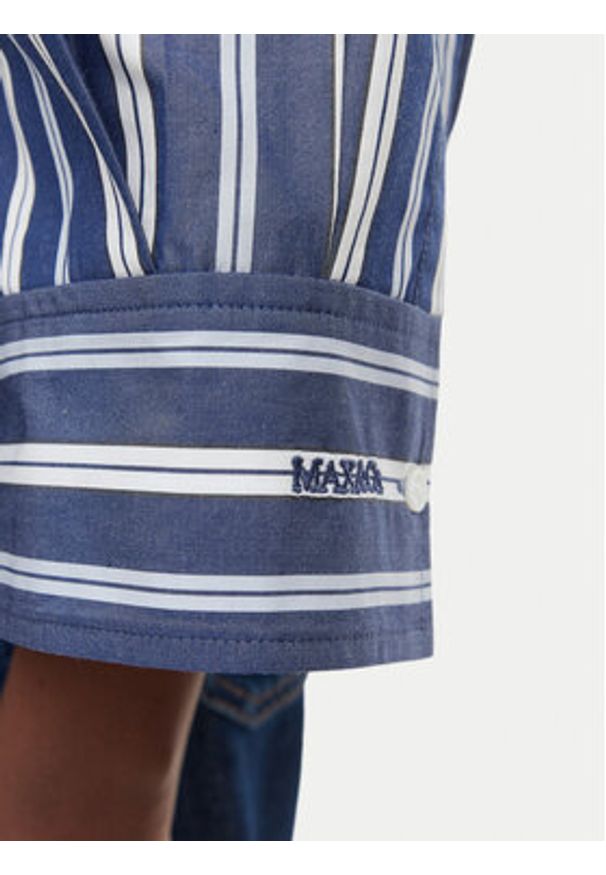 MAX&Co. Koszula Camicia 2616111054200 Granatowy Regular Fit. Kolor: niebieski. Materiał: bawełna