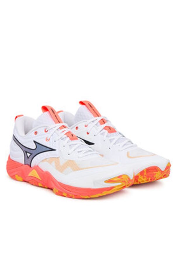 Mizuno Buty halowe Wave Momentum Elite V1GA2512 Pomarańczowy. Kolor: pomarańczowy. Materiał: skóra. Model: Mizuno Wave
