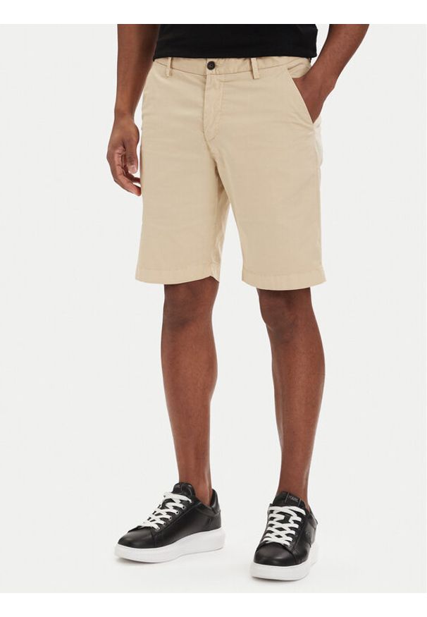Karl Lagerfeld - KARL LAGERFELD Szorty materiałowe 265320 562802 Beżowy Regular Fit. Kolor: beżowy. Materiał: bawełna