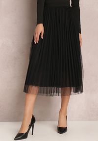 Renee - Czarna Spódnica Voloelle. Kolor: czarny. Materiał: dzianina. Styl: klasyczny, elegancki, glamour #4