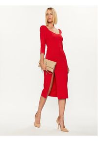 Rinascimento Sukienka koktajlowa CFC0114860003 Czerwony Slim Fit. Kolor: czerwony. Materiał: syntetyk. Styl: wizytowy