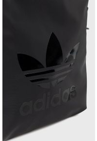 adidas Originals Plecak kolor czarny duży z nadrukiem. Kolor: czarny. Materiał: poliester. Wzór: nadruk