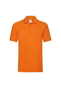 FRUIT OF THE LOOM - Męska Koszulka Polo Premium. Typ kołnierza: polo. Kolor: żółty, pomarańczowy, wielokolorowy