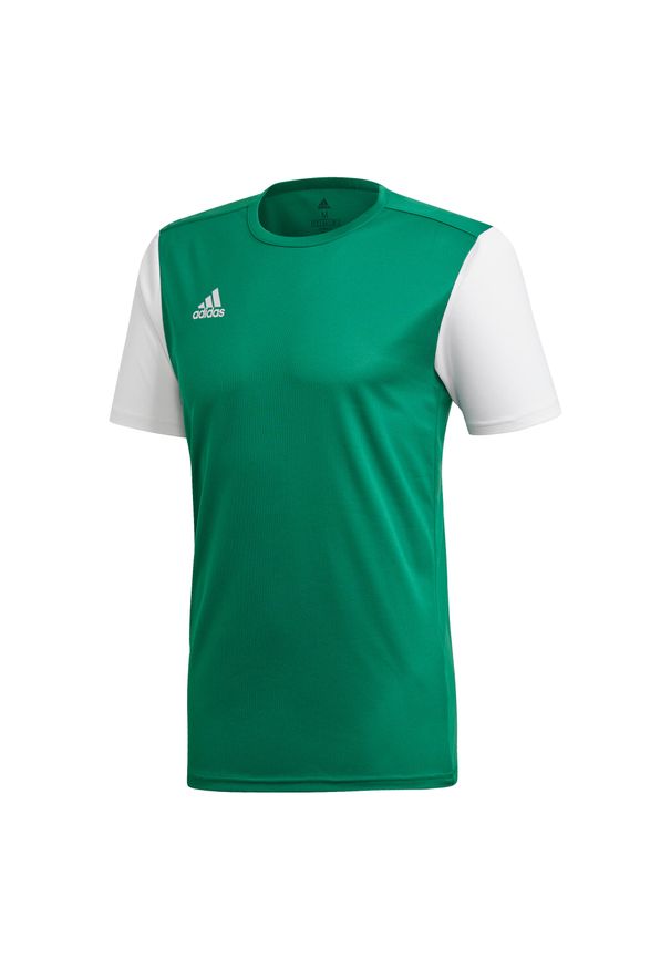 Adidas - Koszulka piłkarska męska adidas Estro 19 Jersey. Kolor: wielokolorowy, zielony, biały. Materiał: jersey. Sport: piłka nożna