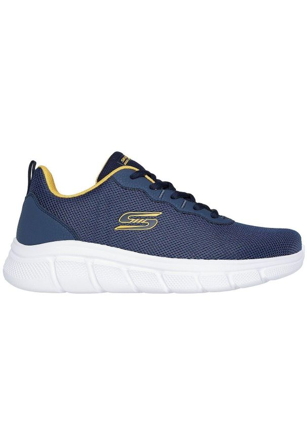 skechers - Adidasy Skechers Bobs B Flex - Icy Ed, Mężczyźni. Kolor: niebieski. Materiał: materiał. Sport: fitness