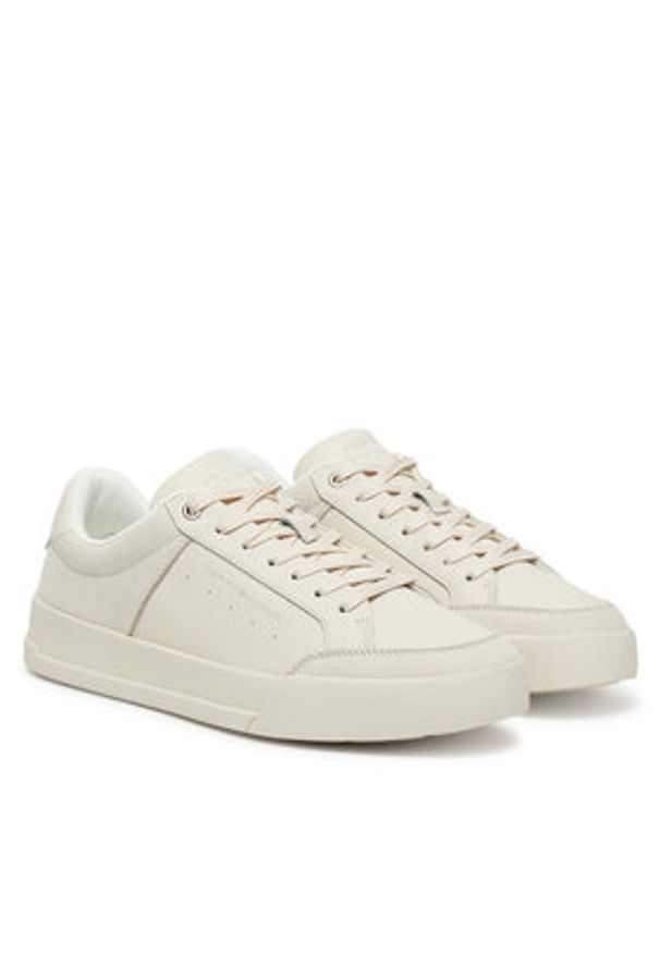 TOMMY HILFIGER - Tommy Hilfiger Sneakersy Court Mix Lnubuck FM0FM05410 Beżowy. Kolor: beżowy. Materiał: skóra