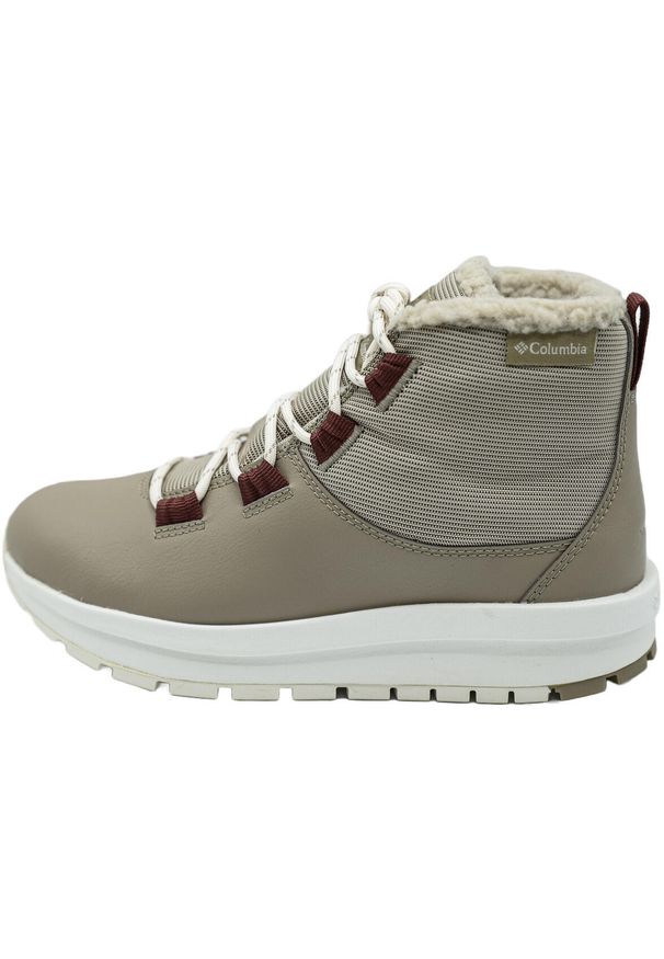 columbia - Buty damskie Columbia Moritza. Kolor: beżowy. Materiał: skóra, materiał. Styl: sportowy