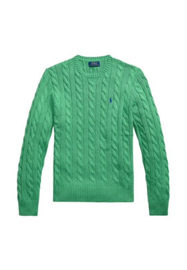 Polo Ralph Lauren Sweter 710775885523 Zielony Regular Fit. Typ kołnierza: polo. Kolor: zielony. Materiał: bawełna