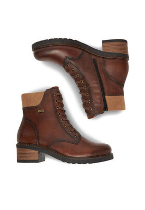 Remonte Trzewiki D1A70-24 Brązowy. Kolor: brązowy. Materiał: skóra