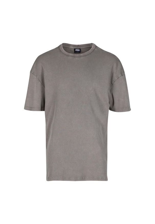 T-shirt prążkowany Urban Classics. Kolor: szary. Materiał: prążkowany