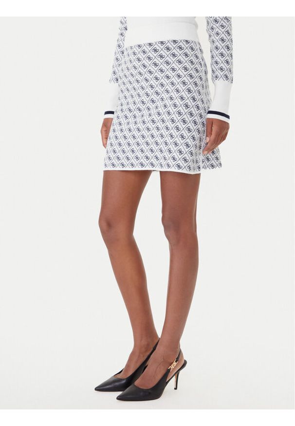 Guess Spódnica ołówkowa W5BD81 Z3JD2 Écru Slim Fit. Materiał: syntetyk