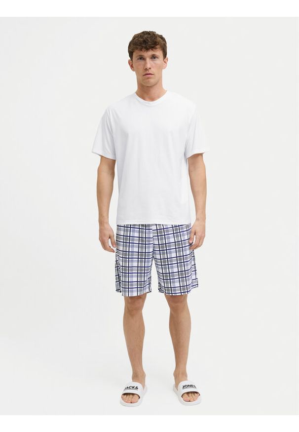 Jack & Jones Piżama Max 12277165 Biały Standard Fit. Kolor: biały. Materiał: bawełna, syntetyk