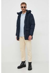 TOMMY HILFIGER - Tommy Hilfiger kurtka puchowa męska kolor granatowy zimowa. Kolor: niebieski. Materiał: puch. Sezon: zima #2