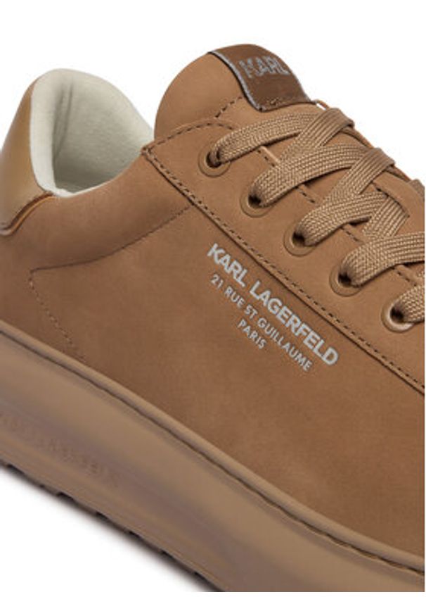 Karl Lagerfeld - KARL LAGERFELD Sneakersy Kapri Lug KL57522 Beżowy. Kolor: beżowy. Materiał: skóra, nubuk