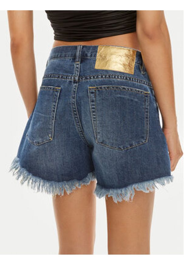 One Teaspoon Szorty jeansowe Marlons 26274 Niebieski Boyfriend Fit. Kolor: niebieski. Materiał: bawełna