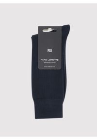 Pako Lorente - PAKO LORENTE - Gładkie granatowe skarpety męskie. Kolor: niebieski. Materiał: bawełna. Wzór: gładki #3