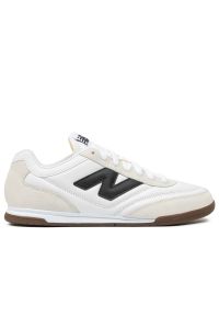 Buty New Balance URC42LA - białe. Kolor: biały. Materiał: materiał, syntetyk, guma, skóra. Szerokość cholewki: normalna #1