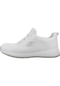 skechers - Obuwie Sportowe Damskie Skechers Work: Squad SR Biały. Kolor: biały. Materiał: syntetyk, tkanina. Model: Skechers Sport. Sport: turystyka piesza