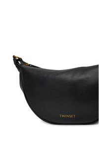 TwinSet - TWINSET Saszetka nerka 251LL8ABB Czarny. Kolor: czarny. Materiał: skóra #3