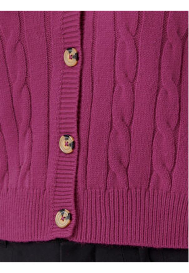 U.S. Polo Assn. Kardigan WUP1238 Różowy Regular Fit. Typ kołnierza: polo. Kolor: różowy. Materiał: syntetyk