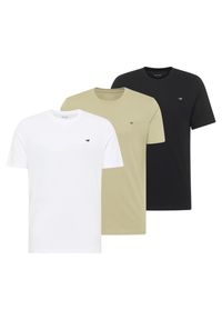 3-Pak T-Shirt Mustang Style Alex Czarny Oliwkowy Biały. Kolor: biały, wielokolorowy, czarny, oliwkowy #1