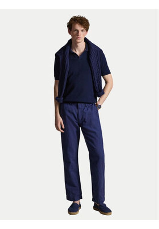 Polo Ralph Lauren Spodnie materiałowe 710A13235002 Granatowy Classic Fit. Kolor: niebieski. Materiał: bawełna