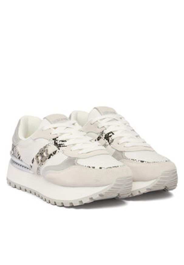 Just Cavalli Sneakersy 80RA3SJ2 ZSE68 Szary. Kolor: szary. Materiał: skóra, zamsz