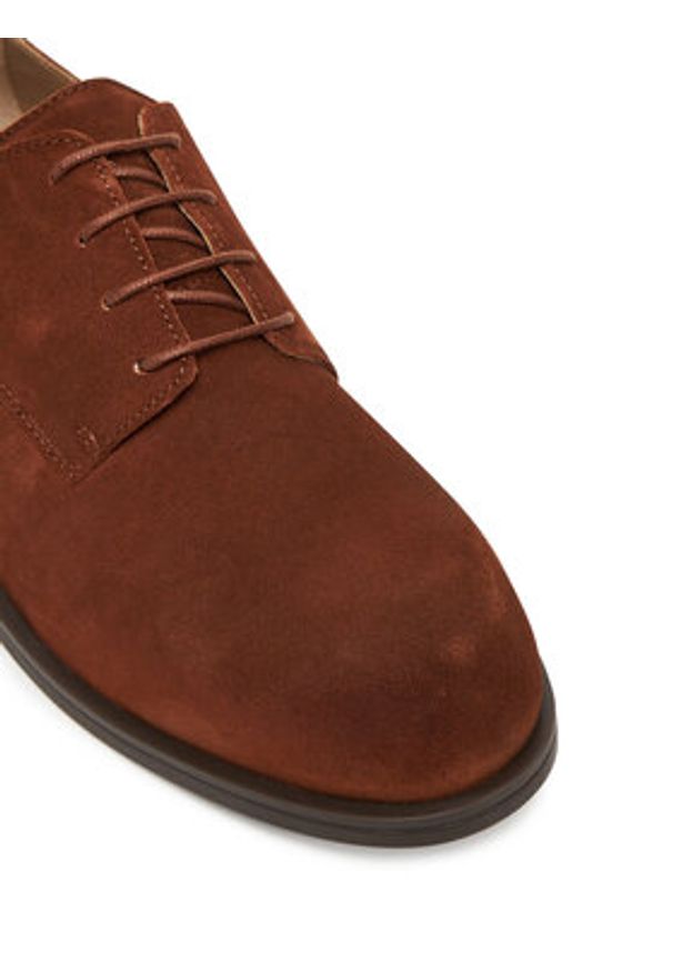 Calvin Klein Półbuty Ess Rubber Derby Su HM0HM01928 Brązowy. Kolor: brązowy. Materiał: skóra, zamsz
