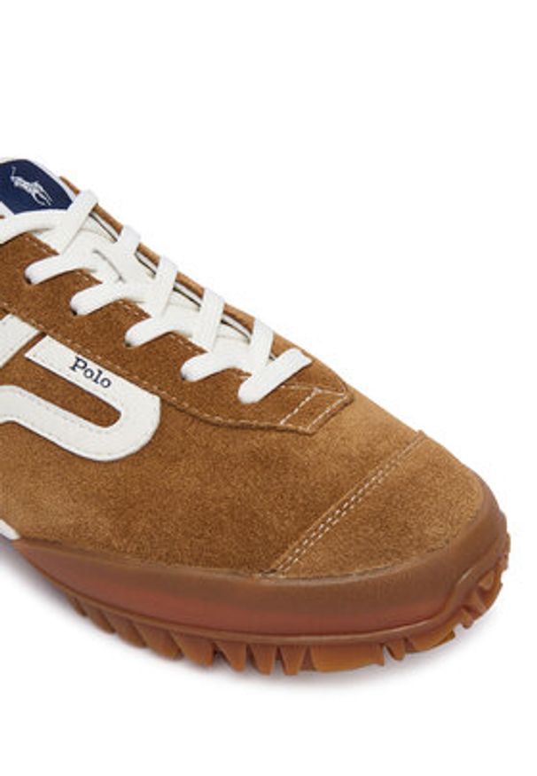 Polo Ralph Lauren Sneakersy Tread Low 804P15616001 Brązowy. Kolor: brązowy. Materiał: zamsz, skóra